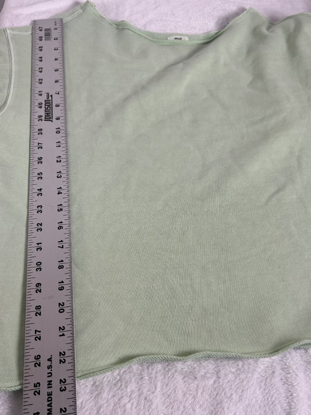 Aerie Cozy Forever Sweatshirt Womens Medium Mint Green Boatneck Drop Shoulder - Picture 8 of 8